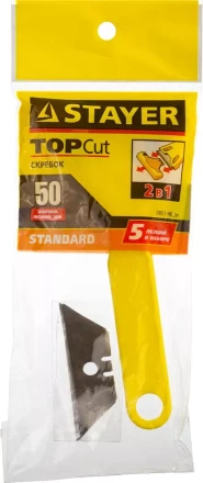 Набор STAYER &quot;STANDARD&quot;: Скребок пластмассовый с 5 лезвиями, 50мм 0851-H6_z01 купить в Ноябрьске