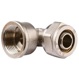 Уголок ЗУБР с внутренней резьбой, цанга-гайка, 1/2"х20х2,0 мм, никель 51410-20-1/2