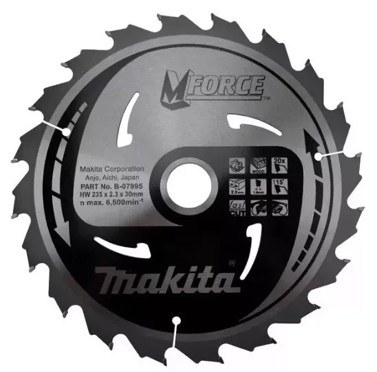 Диск пильный Makita M-Force, х165х20х2,0мм, 24 зуб,для дерева B-31223 купить в Ноябрьске
