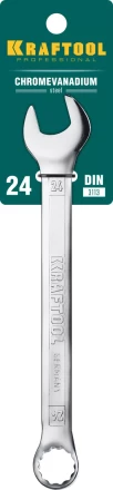 Ключи комбинированные KRAFTOOL, Cr-V, DIN 3113 27079-24 купить в Ноябрьске