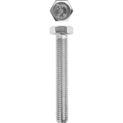 Болт ЗУБР "МАСТЕР" с шестигранной головкой, ГОСТ 7798-70, класс прочности 5.8, оцинкованный, M10x80мм, 5кг 303080-10-080