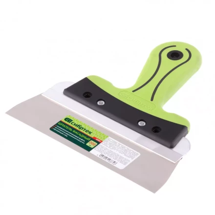 Шпатель фасадный нержавеющая сталь 200 мм двухкомпонентная ручка  Сибртех 85581 купить в Ноябрьске