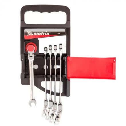 Набор ключей комбинированных Matrix трещоточных шарнирных 5 шт 14794 купить в Ноябрьске