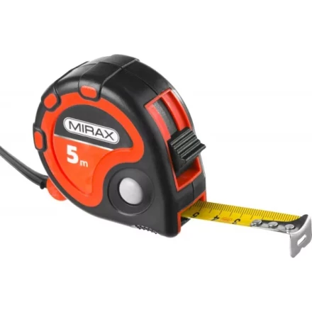 Рулетка MIRAX, 3 стопора, двухкомпонентный пластиковый корпус, 5мх19мм 34013-05-19 купить в Ноябрьске