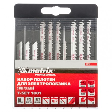 Набор полотен для электролобзика универсальный 10 шт T-SET1001 Matrix 78246 купить в Ноябрьске