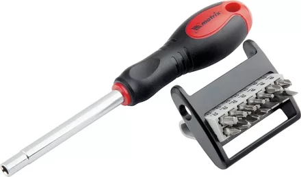 Отвёртка с набором бит,CrV,14шт MATRIX 11337 купить в Ноябрьске