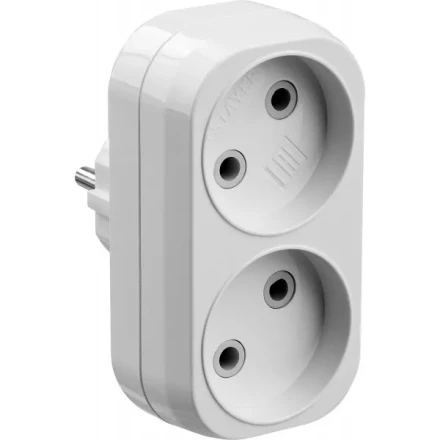 Разветвитель электрический MAXElectro, STAYER 55087-2, 2 гнезда, 10А/220В 55087-2 купить в Ноябрьске