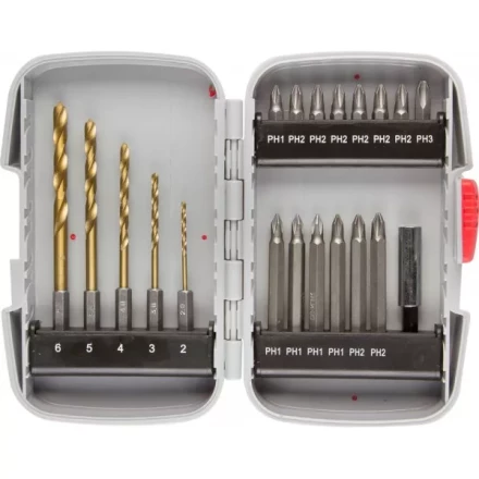 Набор ЗУБР &quot;МАСТЕР&quot;: Насадки для шуруповерта и дрели, биты, биты-сверла, адаптер, 20 предметов 26056-H20 купить в Ноябрьске