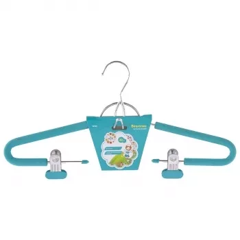 Вешалка для костюма с мягким противоскользящим покрытием 42 см бирюзовая ELFE 92925 купить в Ноябрьске