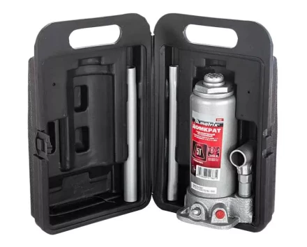 Домкрат гидравлический бутылочный 5 т h подъема 216–413 мм в пластиковом кейсе  MATRIX MASTER 50756 купить в Ноябрьске