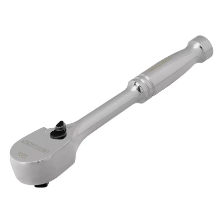 Ключ-трещотка 1/4&quot; Gross 14050, CrV, 120 зубьев, цельнометаллический, хром купить в Ноябрьске