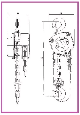 Таль ручная цепная HSZ-J LB г-п 5 тонн H=12 метра купить в Ноябрьске