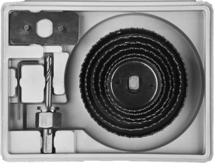 Набор кольцевых коронок по дереву STAYER &quot;MASTER&quot; Д51, 57, 67, 76, 88, 102мм. 8шт. 29600-H8 купить в Ноябрьске