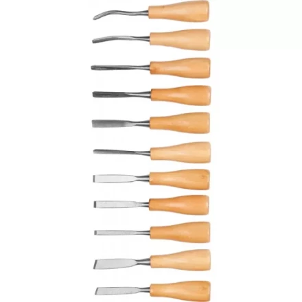 Набор DEXX: Стамески фигурные &quot;МИНИ&quot; с деревянной ручкой, 11шт 1834-H11_z01 купить в Ноябрьске