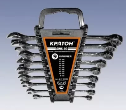 Набор ключей комбинированных Кратон CWS-09 9 пр. 2 27 03 009 купить в Ноябрьске