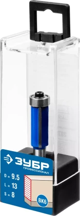 ЗУБР 9.5 x 13 мм, хвостовик 8 мм, фреза кромочная с нижним подшипником, Профессионал (28727-9.5-13) купить в Ноябрьске