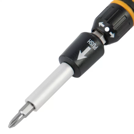 Отвертка с набором бит и торцевых головок для точных работ Denzel 7711599, гибкий привод, 48 шт, CrMo купить в Ноябрьске