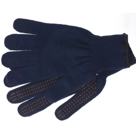 Перчатки трикотажные акрил ПВХгель Протектор синий оверлок Сибртех Россия 68665 купить в Ноябрьске