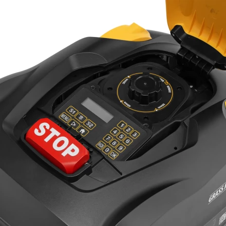 Робот-газонокосилка Grass Master 1000, ультразвуковой датчик, 3 Ач, LCD дисплей, Wi-Fi // Denzel купить в Ноябрьске