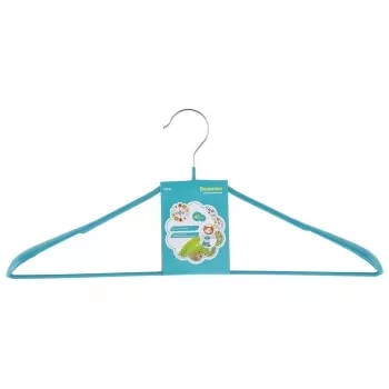 Вешалка метал для верхней одежды с прорезиненным противоскользящим покрытием 45 см бирюзовая ELFE 92926 купить в Ноябрьске