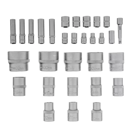 Набор инструментов Сибртех 13394, 1/2&quot;, 1/4&quot;, пластиковый кейс 76 предметов купить в Ноябрьске