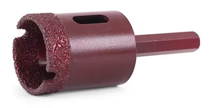 Алмазная коронка MESSER по камню с шестигранным хвостовиком (вакуумное спекание алмазов) 60 мм купить в Ноябрьске