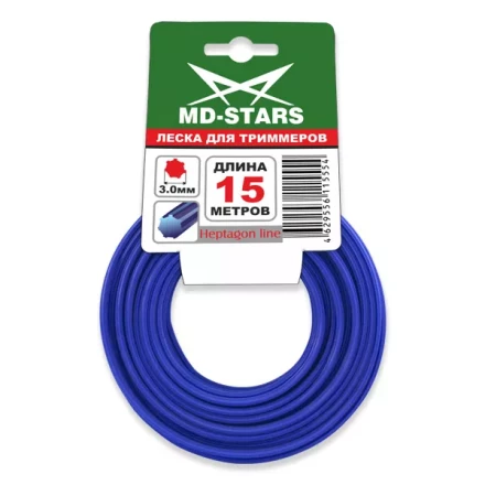 Леска для триммера HEPTAGON LINE (семиугольник) 2.65MMX15M купить в Ноябрьске