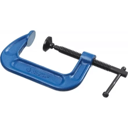 Струбцина  ЗУБР "ПРОФЕССИОНАЛ" тип "G", корпус - ковкий чугун, 75мм 32245-075_z01 купить в Ноябрьске