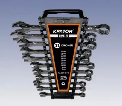 Набор ключей комбинированных Кратон CWS-10 11 пр. 2 27 03 010 купить в Ноябрьске