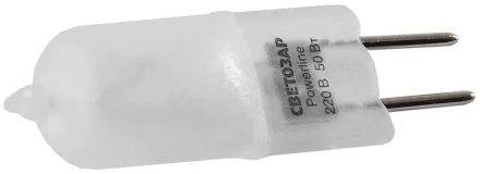 Лампа галогенная СВЕТОЗАР капсульная, матовое стекло, цоколь GY6.35, диаметр 13мм, 35Вт, 220В SV-44883-M купить в Ноябрьске