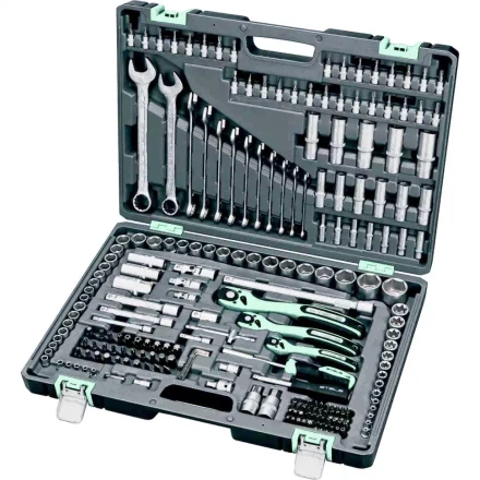 Набор инструмента 1/4 3/8 1/2 Cr-V S2 усиленный кейс 216 предметов STELS 14115 купить в Ноябрьске