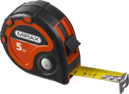 Рулетка MIRAX, 3 стопора, двухкомпонентный пластиковый корпус, 5мх25мм 34013-05-25 купить в Ноябрьске