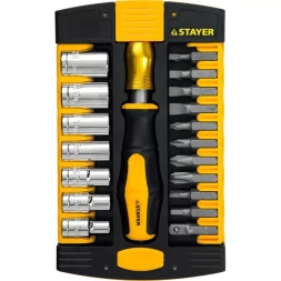 Набор STAYER "MASTER" HERCULES: Отвертки, Cr-V, эргономичная двухкомпонентная рукоятка, 30предм, в боксе 25055-H30