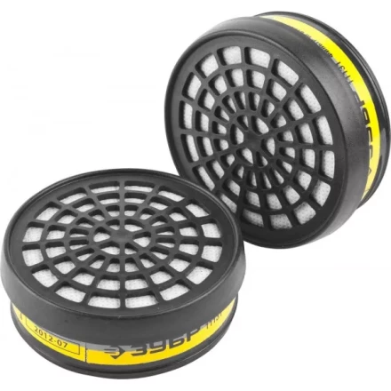 Фильтр ЗУБР &quot;ЭКСПЕРТ&quot; сменный для респираторов и масок, тип B1E1 от кислых газов, 2шт 11131 купить в Ноябрьске