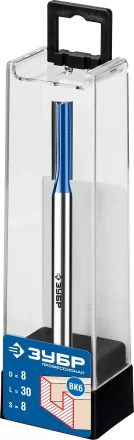 ЗУБР 8 x 30 мм, хвостовик 8 мм, фреза пазовая прямая с нижними подрезателями, Профессионал (28755-8-30) купить в Ноябрьске