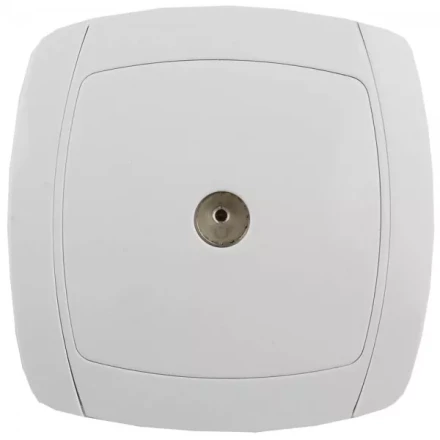 Розетка СВЕТОЗАР "CITY LIGHT" телевизионная одинарная в сборе, цвет белый SV-54215-W купить в Ноябрьске