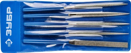 Набор ЗУБР &quot;ЭКСПЕРТ&quot; Надфили с алмазным напылением в пакете PVC, P 140, 160х80мм, 5 предметов 33386-160-H5 купить в Ноябрьске