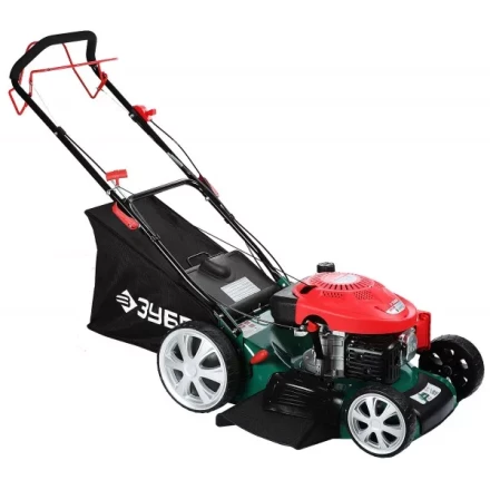 Газонокосилка ЗУБР бензиновая, самоход, 10 ступ. (25-75мм), 65л травосборник, мульчирование, 173см3, 510мм, 4.3кВт ЗГКБ-510СТ купить в Ноябрьске