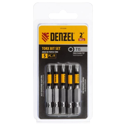 Бита T15x50, 5 шт. Denzel 7711319 купить в Ноябрьске