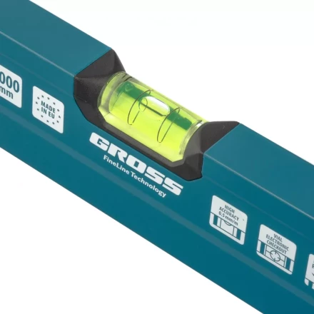 Уровень алюминиевый 1200 мм 2 рукоятки фрезеровка 3 глазка Prazision Gross 34443 купить в Ноябрьске