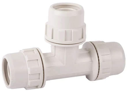 Тройник ЗУБР &quot;ШиреФит&quot; соединительный &quot;штуцер с гайкой - штуцер с гайкой - штуцер с гайкой&quot;, 26мм 51505-26 купить в Ноябрьске