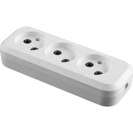 Колодка СИБИН для удлинителя, 3 гнезда, макс мощность 1300Вт 55108-3 купить в Ноябрьске