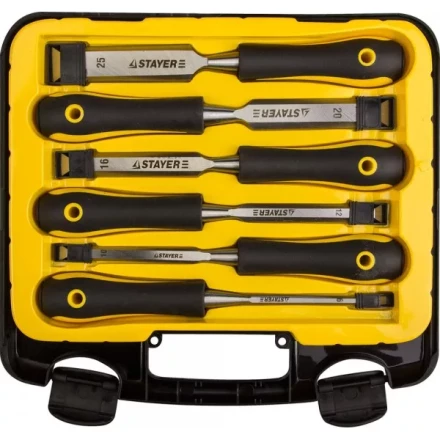 Набор cтамесок с двухкомпонентными ручками, 6/10/12/16/20/25мм, 6шт, STAYER Profi 18205-H6 купить в Ноябрьске