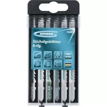 Набор полотен для электролобзика по дереву 6шт Profi пластиковый кейс GROSS 78290 купить в Ноябрьске