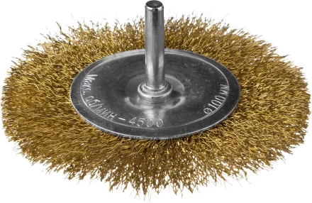 DEXX. Щетка дисковая для дрели, витая стальная латунированная проволока 0,3мм, 100мм 35110-100 купить в Ноябрьске