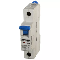 Выключатель автоматический СВЕТОЗАР 1-полюсный, 6 A,"B", откл. сп. 6 кА, 230 / 400 В SV-49051-06-B