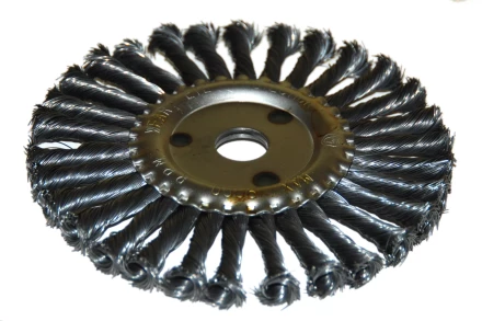 Щетка для УШМ Ф222/115 мм дисковая сталь витая 51583 купить в Ноябрьске