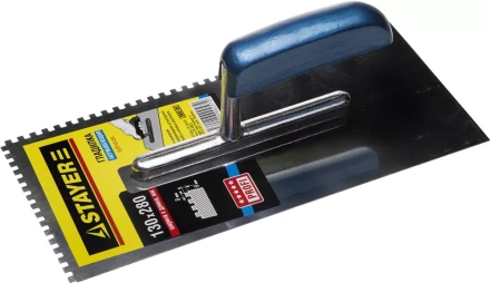 Гладилка STAYER &quot;PROFI&quot; нержавеющая с деревянной ручкой, зубчатая, 8х8мм 0802-08 купить в Ноябрьске