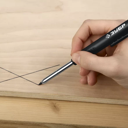 ЗУБР АСК черный, d 2,8 мм, HB, 6 сменных грифелей, автоматический карандаш (06311-2) купить в Ноябрьске