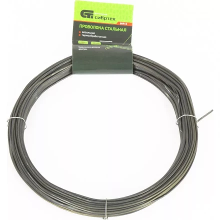 Проволока стальная 30 м вязальная термообработанная 2,0 мм Сибртех 84913 купить в Ноябрьске